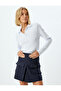 Standard Waist Mini Cargo Shorts Skirt with Pockets and Pleat Detail - 2