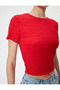Bürümcük T-Shirt Crop Short Sleeve Crew Neck Slim Fit - 5