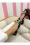 Black Skin (Sasha) Stone Detail Women's Ballerinas - 5