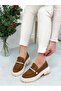 Tan Suede (Fabio) Three Buckle Women's Loafer - 5
