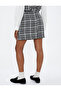 Mini Tweed Skirt with Slit Detail - 4