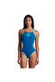 One Double Cross Back One Piece Women's Blue Swimwear 004732630