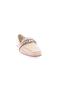 Nude Wrinkled Patent Leather Crystal Stone Buckle Loafer - 61192534 - 2