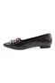 6560-23y Women's Ballerinas with Crystal Square Buckle - 3