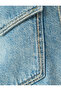 Oversize Denim Jacket Classic Collar Pocketed Buttoned Cotton - 6