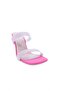 5155-23y Women's Transparent Glittered Banded Heeled Slippers - 2