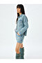 Oversize Denim Jacket Classic Collar Pocketed Buttoned Cotton - 2