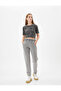 Jogger Sweatpants Faded Effect High Waist Pocket Comfortable Fit Cotton