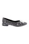 Fb-15-23y Women's Ballerinas with Crystal Square Buckle