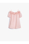 Gown with Off-Shoulder Straps Short Sleeves Floral Appliques