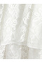 Mini Lace Dress Bridal Off-The-Shoulder Sleeves Ruffled Lined - 6