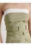 Strapless Slim Fit Top - Belt and Flap Pocket Detail - 5