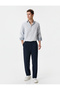 Slim Fit Shirt Half Italian Neckline Button Long Sleeve - 2
