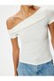 Short Sleeve T-Shirt Off-The-Shoulder Slim Fit - 5