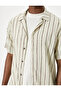 Summer Shirt Short Sleeve Turn-Down Collar Buttoned Viscose - 5