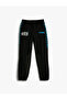Jogger Sweatpants Slogan Printed Pocket Tie Waist Ribbon