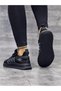 Women's Lace-Up Knitwear Sports Shoes-Black-Charcoal - 3