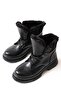 Asm-080 Black Lace-Up Daily Women's Boots - 4