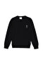 Boy's Black Crew Neck Basic Sweater 50269409-Vr046