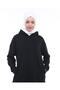 Atlas Hooded Long Plain Basic Sweatshirt - 03007.003 - Black - 5