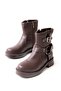 02-2013 Brown Buckle Accessory Zippered Daily Women's Boots - 5