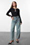 Black Bow and Cut Out Detail Crew Neck Slim/Body-Fitting Knitted Blouse Twoaw25Bz00177 - 3