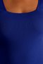Cobalt Blue Square Neck Body-Fitting Knitwear Dress Tbbaw24Ah00005 - 4