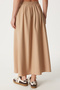 Women's Mink Pocket Long Flared Woven Skirt Us00933 - 5