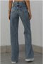 Cold Chocolate Power Lycra Medium Snow Super High Waist Lycra Loose Leg Denim Jeans - 2