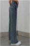 Cold Chocolate Power Lycra Medium Snow Super High Waist Lycra Loose Leg Denim Jeans - 5