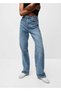 90's Lycra Loose Women's Medium Snow Blue Super High Waist Loose Leg Denim Jeans - 2