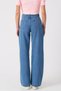 All Blue Lycra Women's Sweet Blue Super High Waist Loose Leg Denim Jeans Palazzo Pants - 2