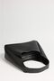 Women's Black Faux Leather Hand and Shoulder Bag with Zippered Interior Compartment - 3