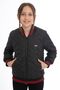 Girl's Black College Collar Lined Water and Windproof Zippered Pocket Coat Jacket - 2