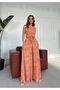 Orange Zero Sleeve Jumpsuit