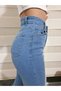 Women's Light Blue Skinny Mom Jeans Blue Mom Slim Fit Jeans - 4