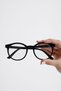 New Season Transparent Glass Black Framed Trend Model Women's Glasses - 4
