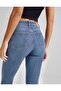 Cocu Medium Blue Flared Leg Denim Pants High Waist Spanish Jeans Compact - 2