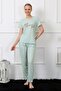 Women's Combed Cotton Short Sleeve Pajama Set 4128