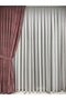 Velar Soft Dried Rose Background Curtain Single Wing 1/3 Close Pleat - 4