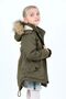Girl's Water Repellent Fur Hooded Winter Coat - 4