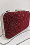Yakamoz Women's Red Stoned Evening Dress Clutch Portfolio Bag - 3