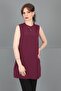 Zero Neckline Sleeveless Blouse - Plum - 3001100 - 2