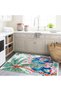 Paris Collection Multicolored Modern Decorative Carpet with Palm and Elephant Detail Paris38 - 2