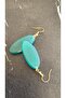 Bright Grass Green - Oval Earrings with Gold Accessories Handmade Epoxy Gift - 8