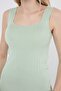 Women's Sleeveless Blouse Thick Straps Undershirt Thin Summer Square Neck Ribbed Knitwear - 7