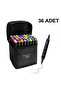 Set of 36 Double Ended Touch Marker Art Design Pens Imported Product with Stand and Bag Gift