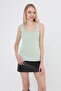 Women's Sleeveless Blouse Thick Straps Undershirt Thin Summer Square Neck Ribbed Knitwear - 2