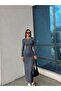 Smoked Anthracite Long Sleeve Maxi Dress - 3