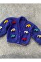 Hand Knitted Boy's Cardigan with Car Detail - 4